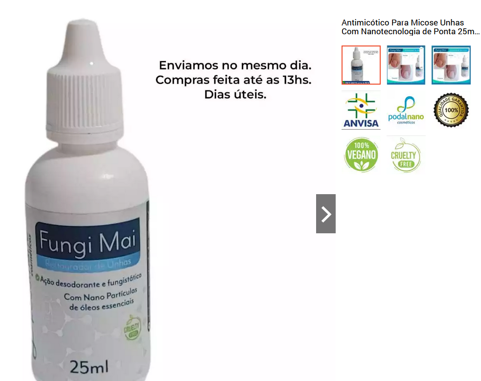 Antimicótico Para Micose Unhas Com Nanotecnologia de Ponta 25ml