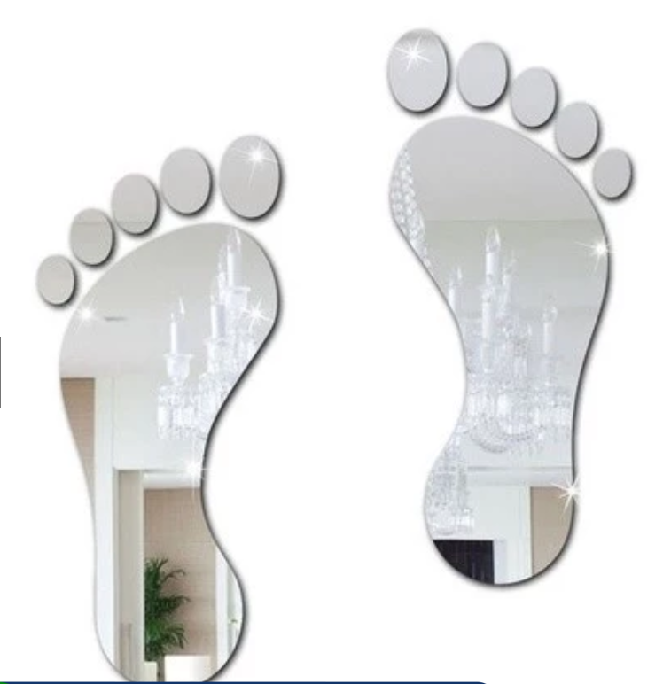 Espelho decorativo para consultório de podologia