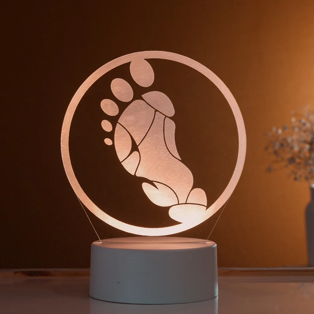 Luminária LED 3D de Mesa / Luz Noturna Presente Criativo / Decoração - Pé, Podologia, Corpo